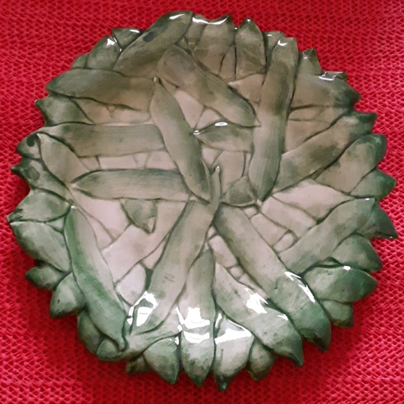 IRONSTONE FF 1985  Plate with Green and White patterns - Picture 1 of 6